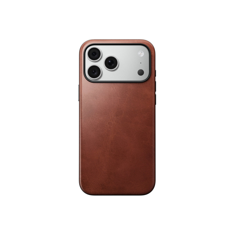 Nomad Modern Leather (Horween) MagSafe kožený kryt iPhone 18 Pro Max Rustic Brown