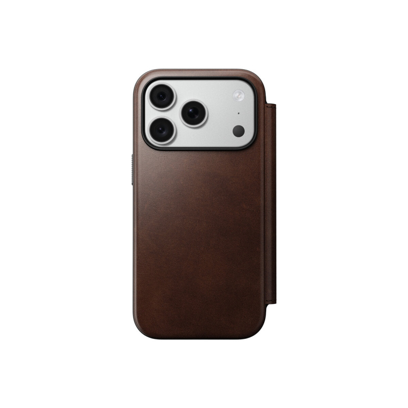Nomad Modern Leather MagSafe kožený kryt iPhone 18 Pro Max Brown