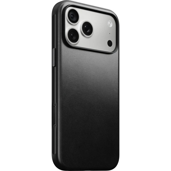 Kožené flipové pouzdro pro iPhone 18 Pro Max/17 Pro Max Nomad Modern Leather Folio - černá