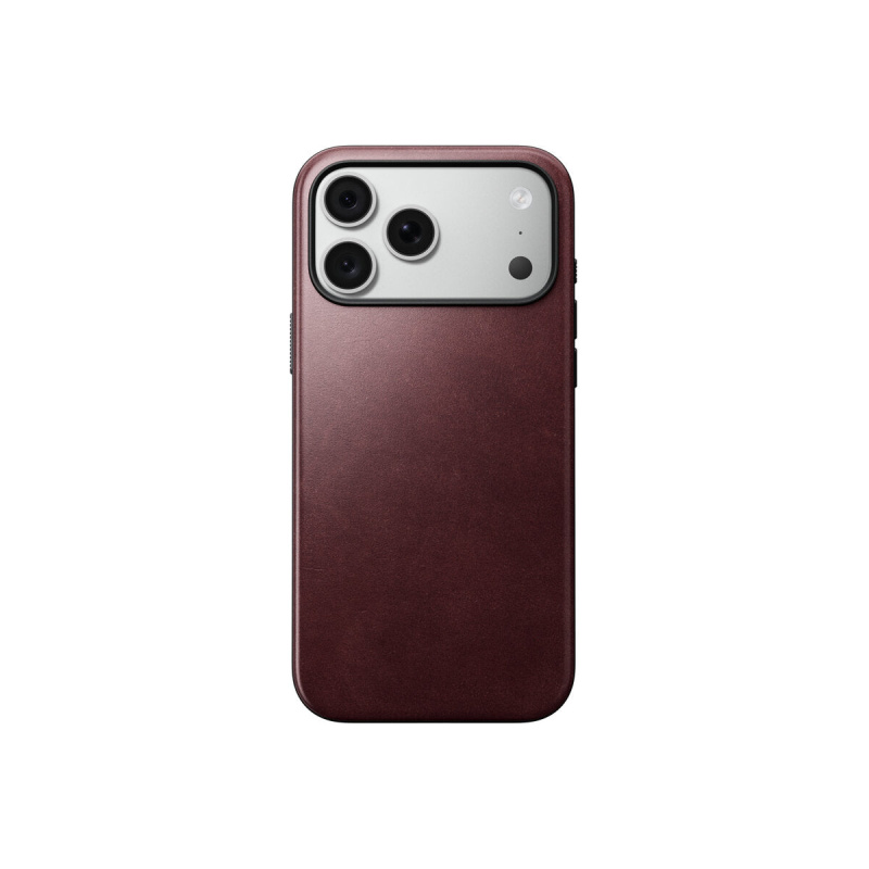 Nomad Modern Leather (Horween) MagSafe kožený kryt iPhone 18 Pro Rustic Brown