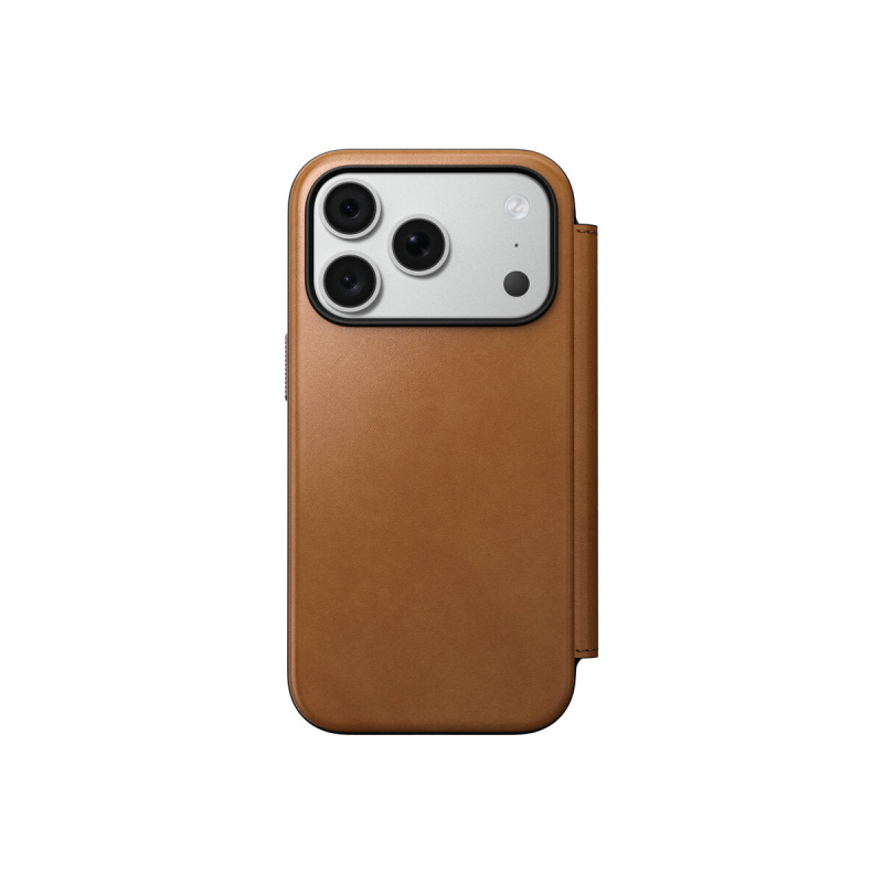 Nomad Modern Leather (Horween) MagSafe kožený kryt iPhone 18 Pro Burgundy