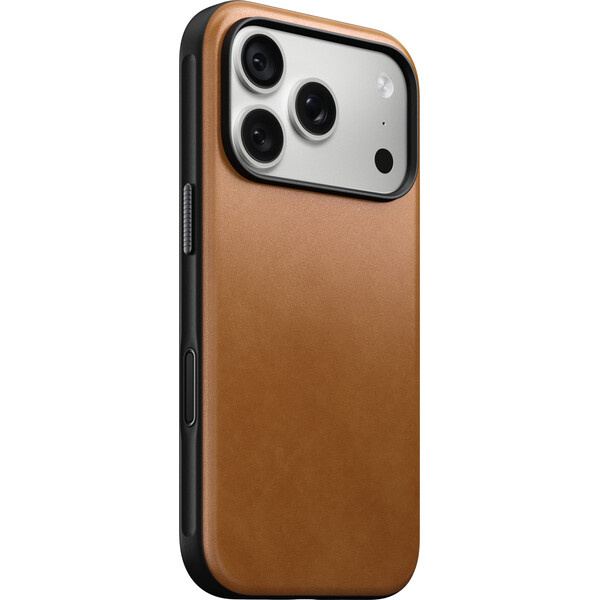 Kožené flipové pouzdro pro iPhone 18 Pro/17 Pro Nomad Modern Leather Folio - hnědá