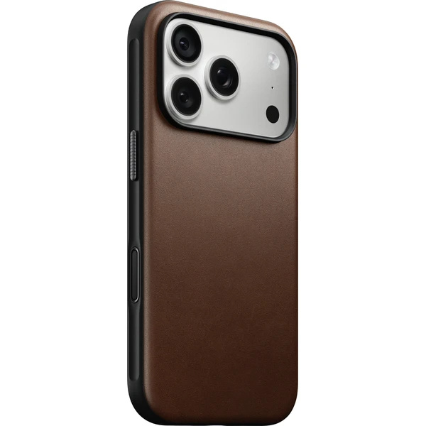 Kožené flipové pouzdro pro iPhone 18 Pro Max/17 Pro Max Nomad Modern Leather Folio Horween - černá