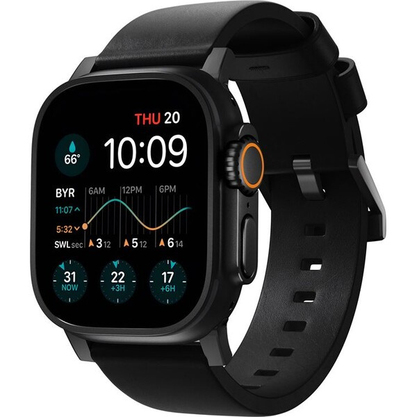 Nomad Modern Band řemínek Apple Watch 46mm/49mm černá/černá