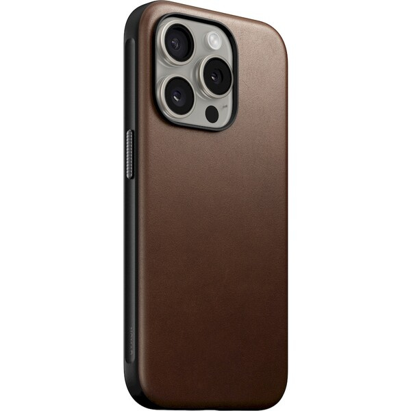 Nomad Modern Leather MagSafe iPhone 15 Pro hnědé