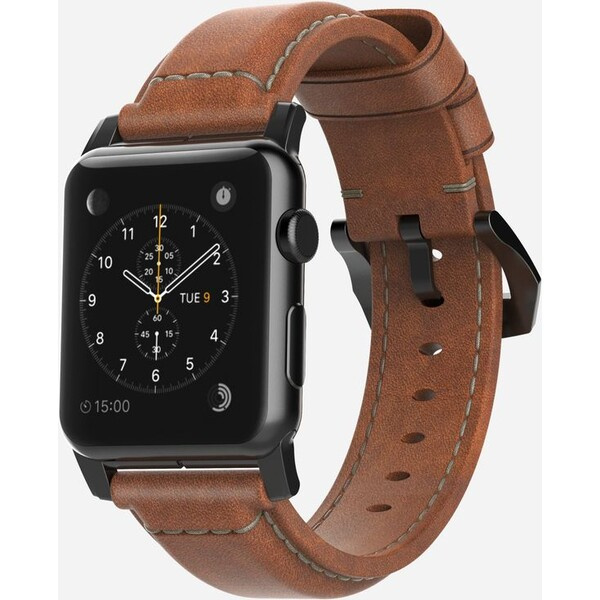 Nomad Traditional Band, black hardware/rustic brown - AW Ultra 2/1 (49mm) 9/8/7 (45mm)/6/SE/5/4 (44m Hnědá