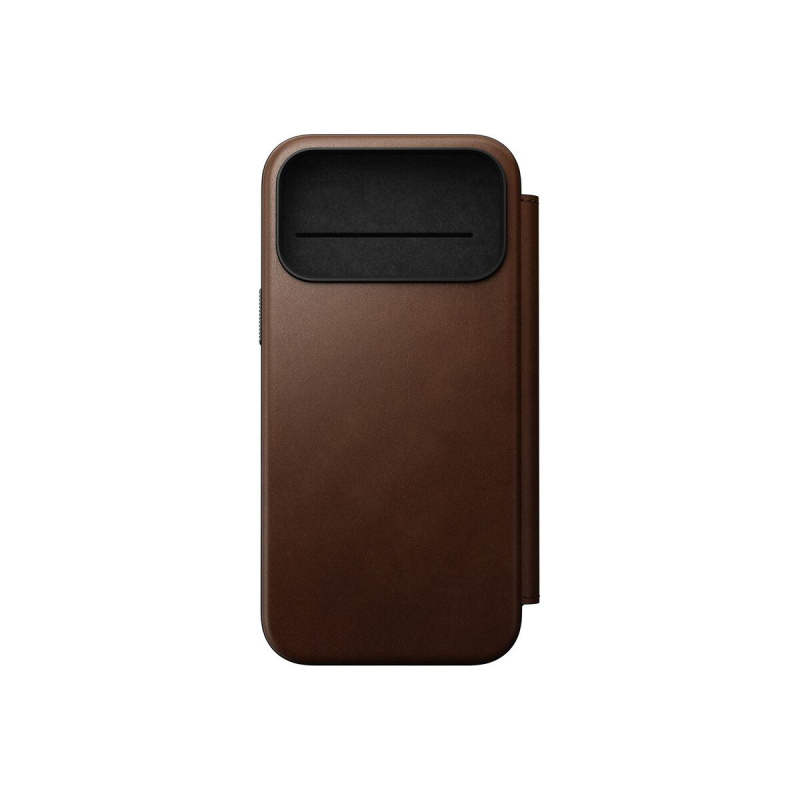 Nomad Modern Leather Folio MagSafe kožené pouzdro iPhone 17 Pro Max Brown