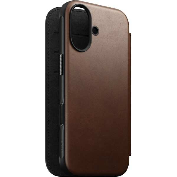 Nomad Modern Leather Folio MagSafe kožené pouzdro iPhone 17 Brown