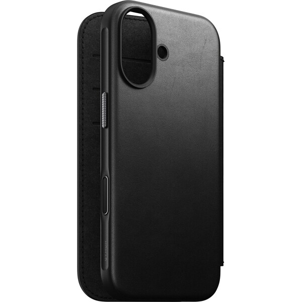 Nomad Modern Leather Folio MagSafe kožené pouzdro iPhone 17 Black