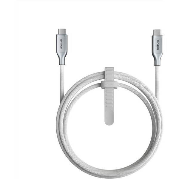 Nomad Kevlar 240W kabel USB-C/USB-C (1,5m) bílý