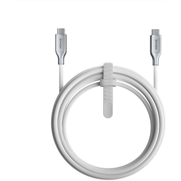 Nomad Kevlar 240W kabel USB-C/USB-C (0,3m) bílý