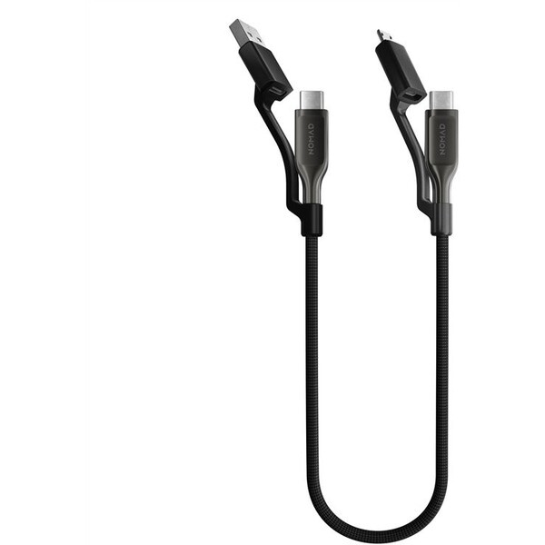 Nomad Kevlar Universal 240W kabel USB-C/USB-C, USB-A, MicroUSB (0,3m) černý