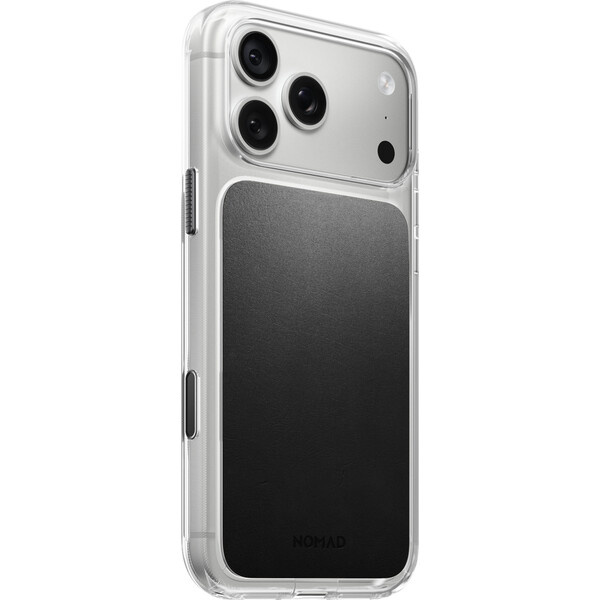 Nomad Clear Leather (Horween) MagSafe kryt iPhone 17 Pro Max/18 Pro Max Black