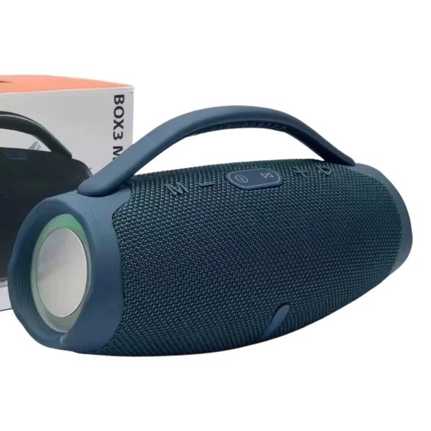 Přenosný Bluetooth reproduktor BOX3 MINI LED - modrý