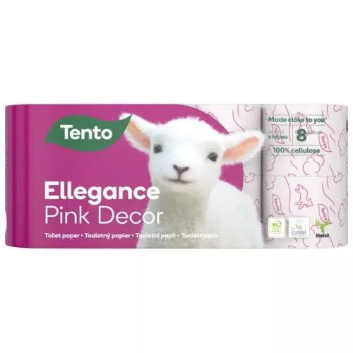 Tento Ellegance toaletní papír 8ks 3V Pink Decor