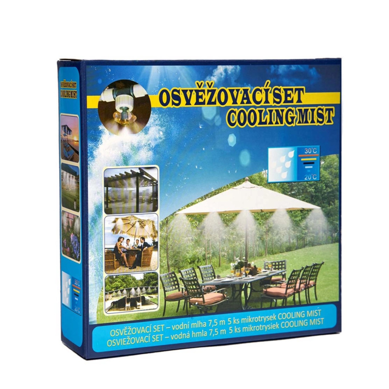 Osvěžovací set COOLINGMIST vodní mlha 7,5 m, 5 ks mikrotrysek