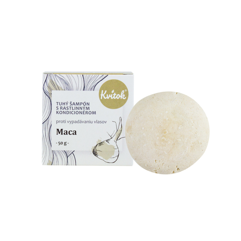 Kvitok Maca tuhý šampon pro řídnoucí vlasy 50 g