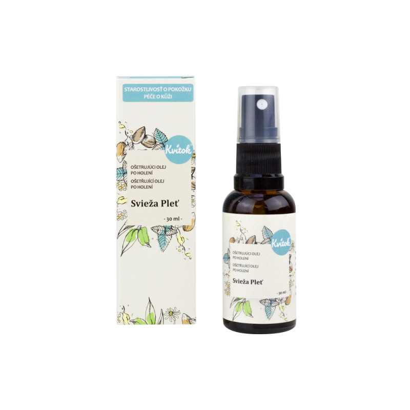 Kvitok Uklidňující olej po holení Svěží pleť, 30 ml