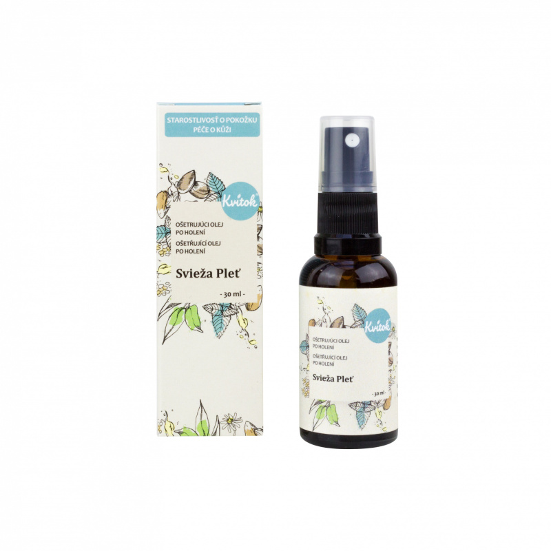 Kvitok Uklidňující olej po holení Svěží pleť, 30 ml