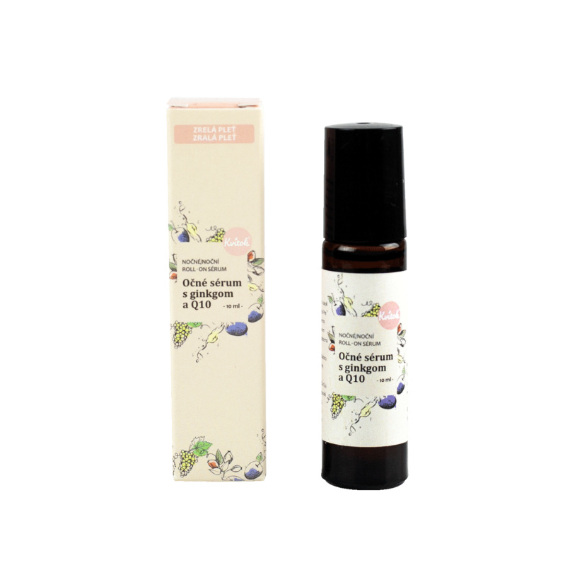 Kvitok Roll-on sérum na oční okolí s koenzymem Q10 noční, 10 ml