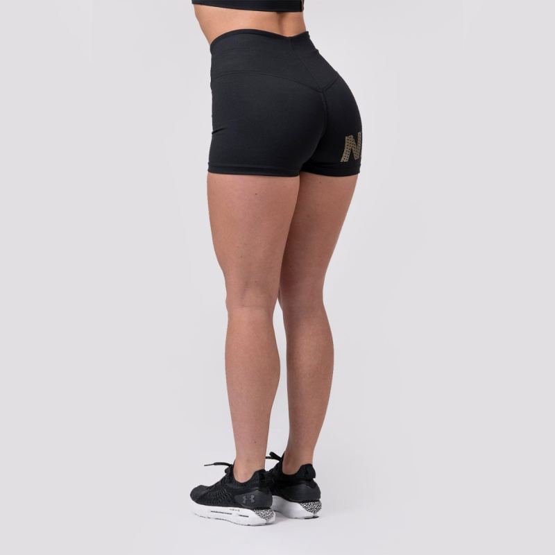 NEBBIA Dámské šortky Intense Gold Print Black