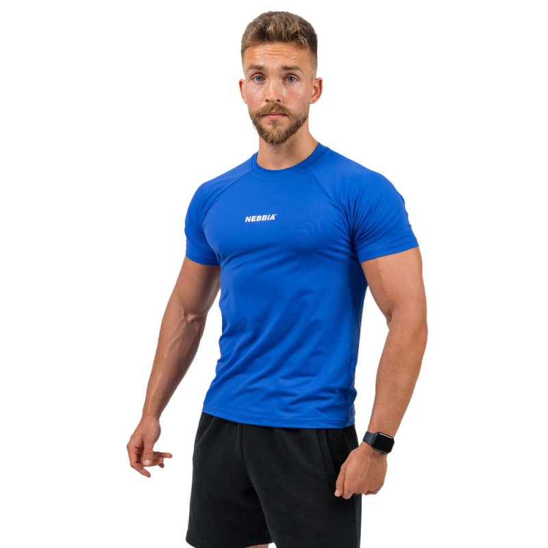 Pánské kompresní tričko Nebbia PERFORMANCE 339 Blue XL