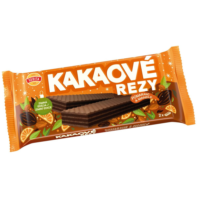 Sedita Kakaové řezy pomeranč a mandle