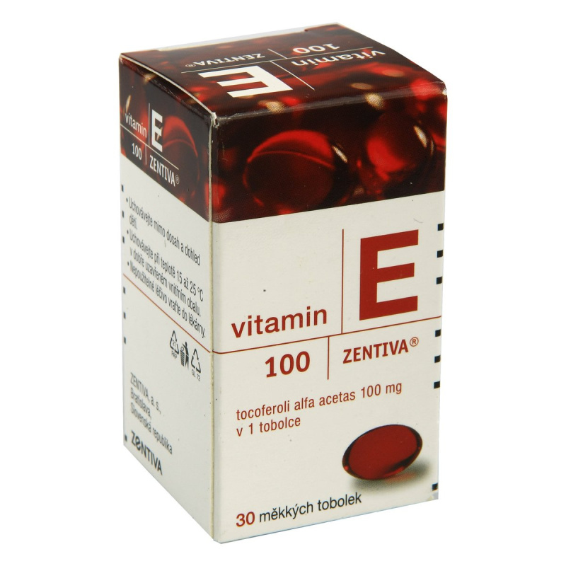 VITAMIN E ZENTIVA 100MG Měkká tobolka 30