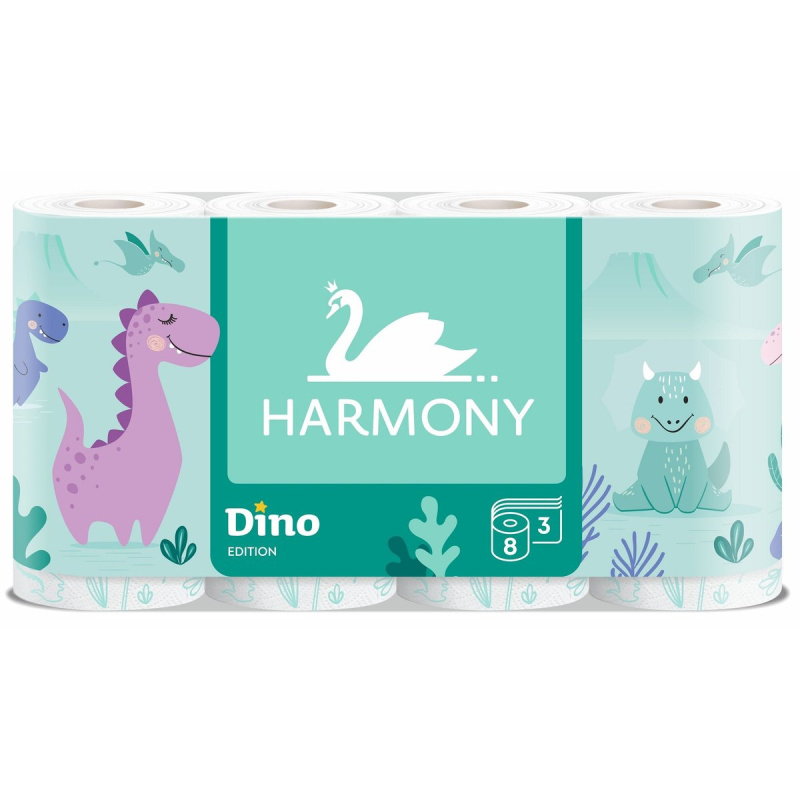 Harmony Dino toaletní papír 3vrstvý, 8 ks