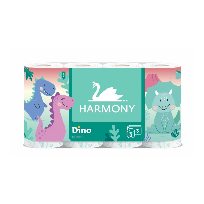 Harmony Dino toaletní papír 8 rolí