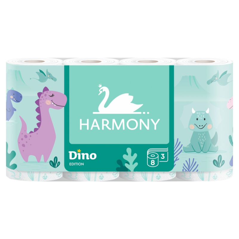 Harmony Dino toaletní papír 8 rolí
