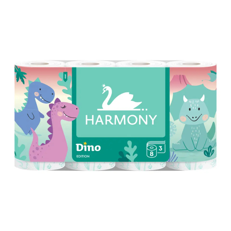 Harmony Dino toaletní papír 8 rolí