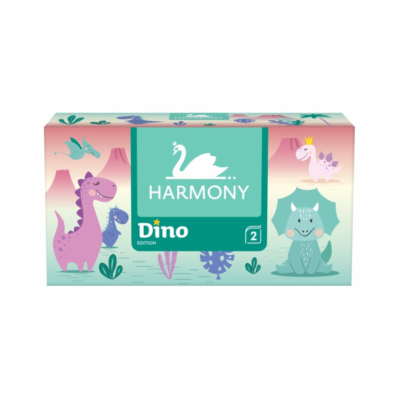 HARMONY Papírové kapesníky Dino 2vrstvé 150 ks