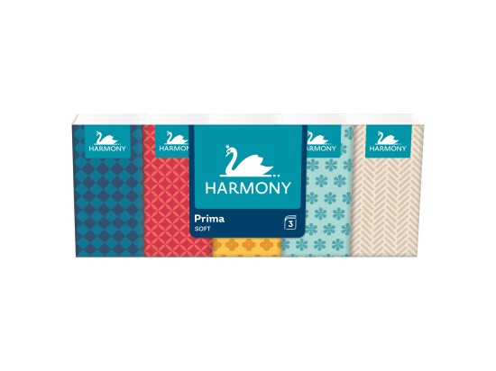 HARMONY Papírové kapesníky 3-vrstvé Prima 10 x 10 ks