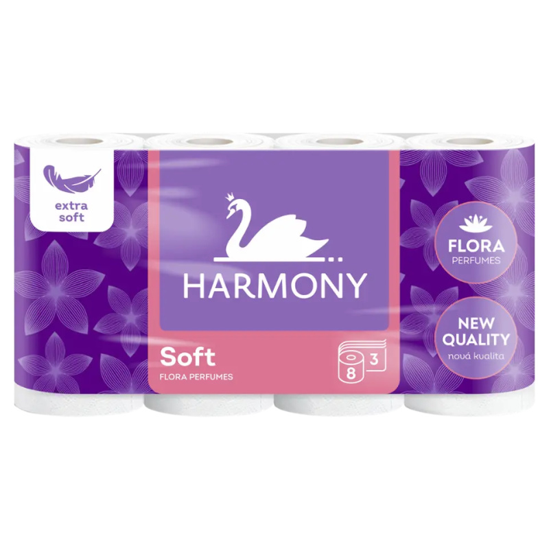 Harmony Soft Flora toaletní papír 3 vrstvý (8 ks)