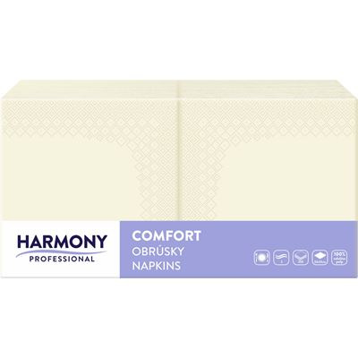 HARMONY Ubrousky 2vrtsvé cream/krémové 33 x 33 cm 250 ks