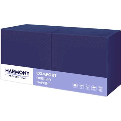 HARMONY Ubrousky 2vrtsvé blue/modré 33 x 33 cm 250 ks