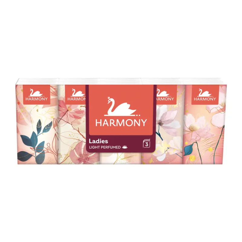 Harmony Parfrum 3vrstvé papírové kapesníčky, 10× 10 ks