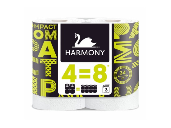 Harmony Compact roll 4 za 8 toaletní papír 4 role