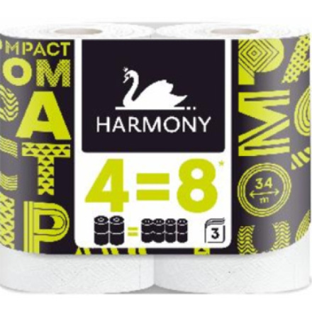 Harmony Compact roll 4 za 8 toaletní papír 4 role