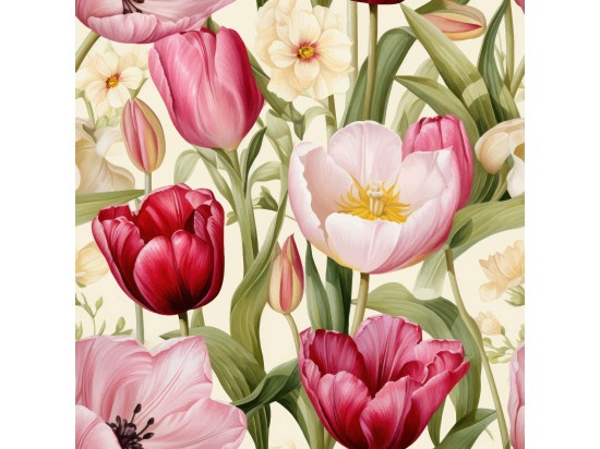Harmony Ubrousky 33x33 3vrstvé s motivem tulipánů 20 ks
