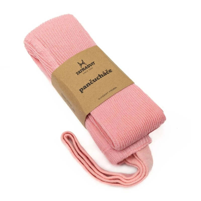 Dětské punčocháče s kšandami DUCIKA 100% bavlna velikost 80 růžová