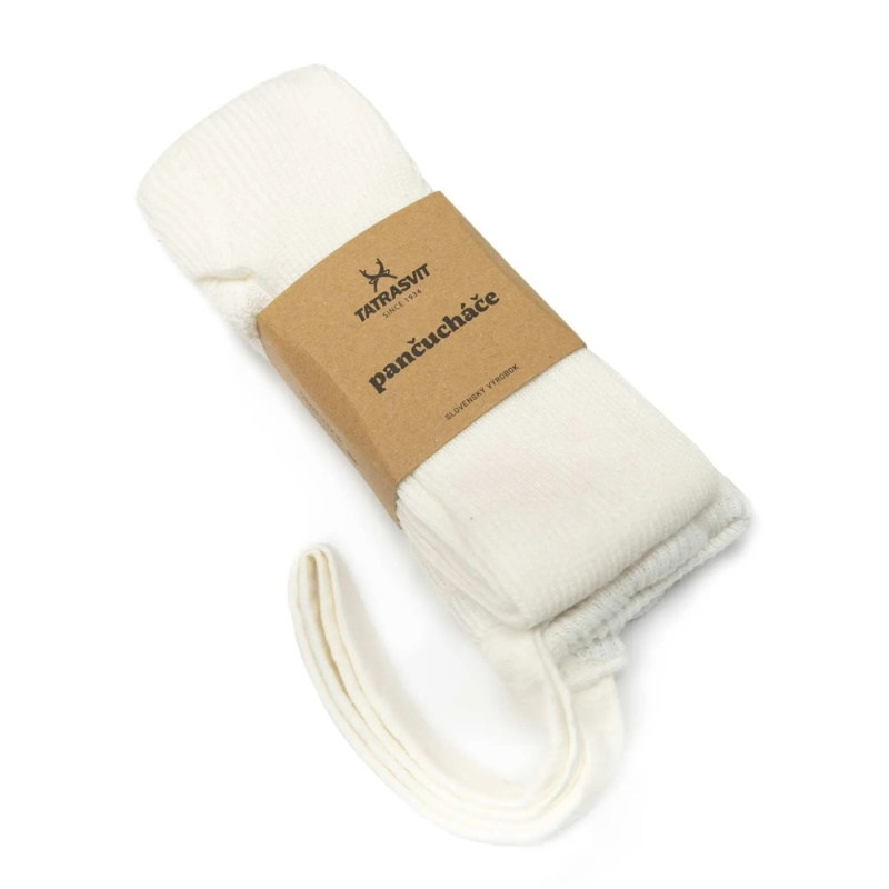 Dětské punčocháče s kšandami DUCIKA 100% bavlna velikost 80 bílá