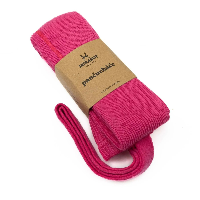 Dětské punčocháče s kšandami DUCIKA 100% bavlna velikost 60 cyklamenově růžová