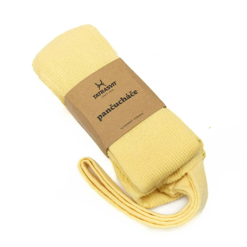 Dětské punčocháče s kšandami DUCIKA 100% bavlna velikost 60 žlutá