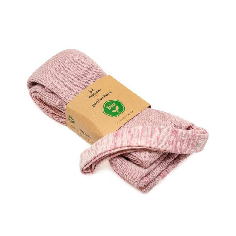 Dětské legíny s kšandami VILKO ze 100% bio bavlny růžové