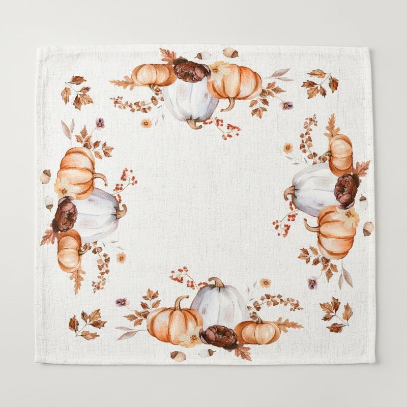 Forbyt kuchyňský ubrus / prostírání CYH5960C, dýně, bílo-oranžová, 35x35cm (čtverec)