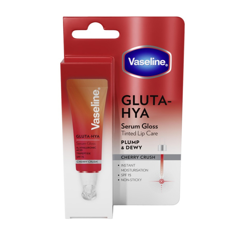 Vaseline Gluta-Hya Lip Serum hydratační balzám na rty SPF 15 odstín Cherry Crush 10 ml