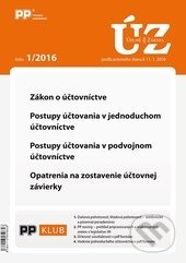 Úplné znenia zákonov 1/2016 (Zákon o účtovníctve, Postupy účtovania...)