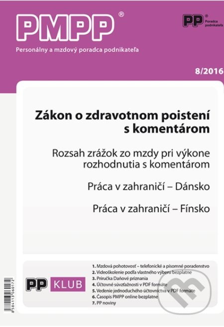 PMPP 8/2016 (Zákon o zdravotnom poistení s komentárom)